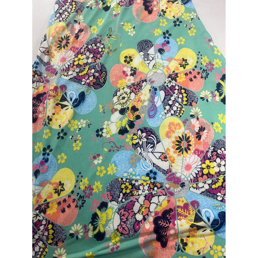 Judith‎ March Aqua Floral Geometric Sleeveless Racerback Maxi Dress Size Large - Picture 4 of 8